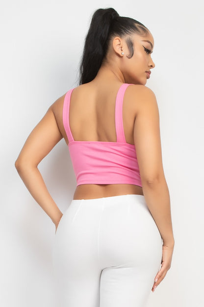 Sweetheart Sleeveless Corset Crop Top