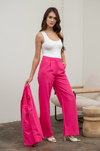 high waist wide leg pants