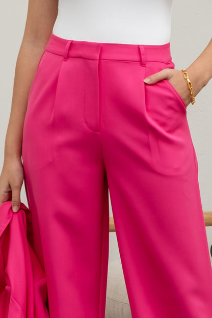 high waist wide leg pants