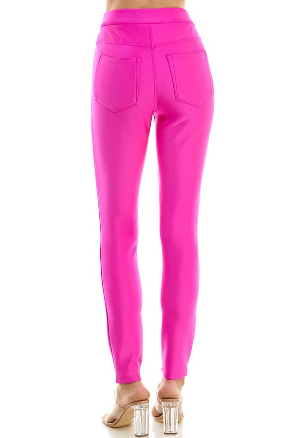 neoprene midrise skinny disco pant