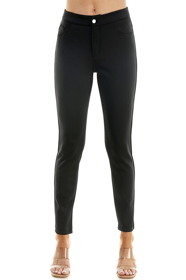 neoprene midrise skinny disco pant