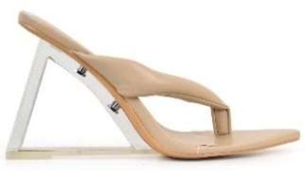 lucite clear wedge flip flop