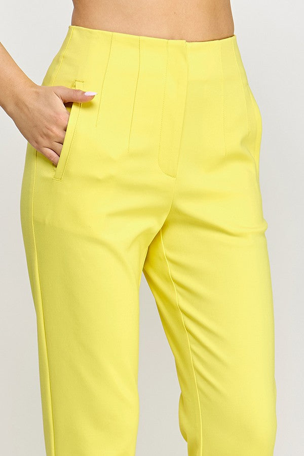 high waist cigarette pants