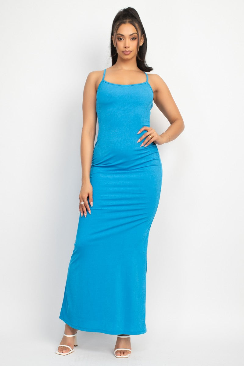 Double Layer Cami Maxi Dress