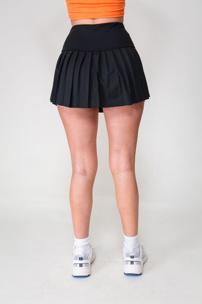 High waisted pleated tennis skort