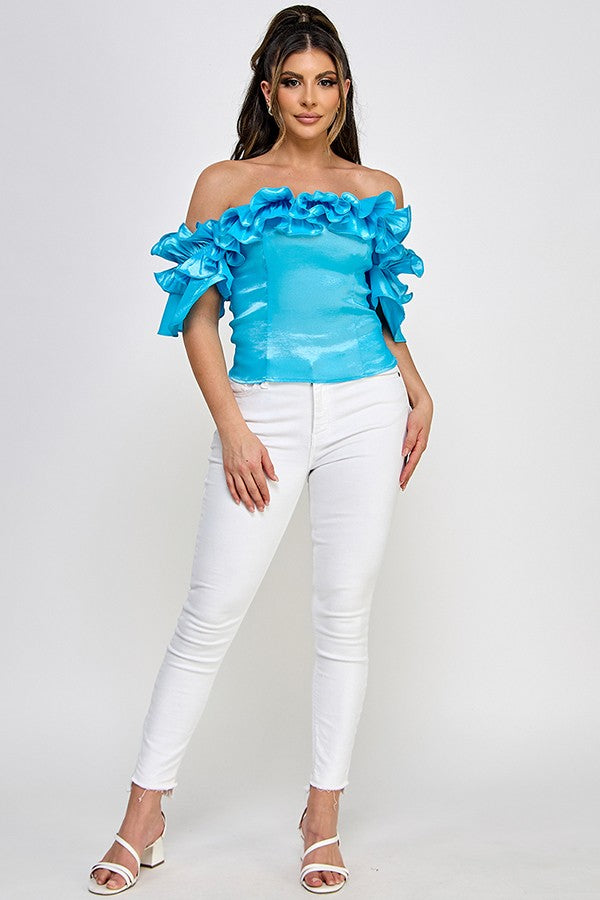 Ruffle Off the Shoulder Top