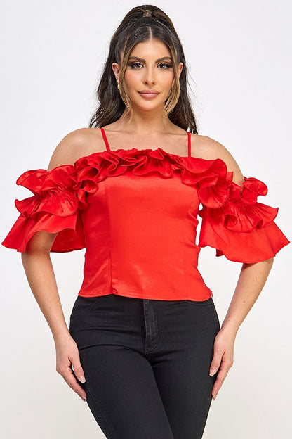 Ruffle Off the Shoulder Top