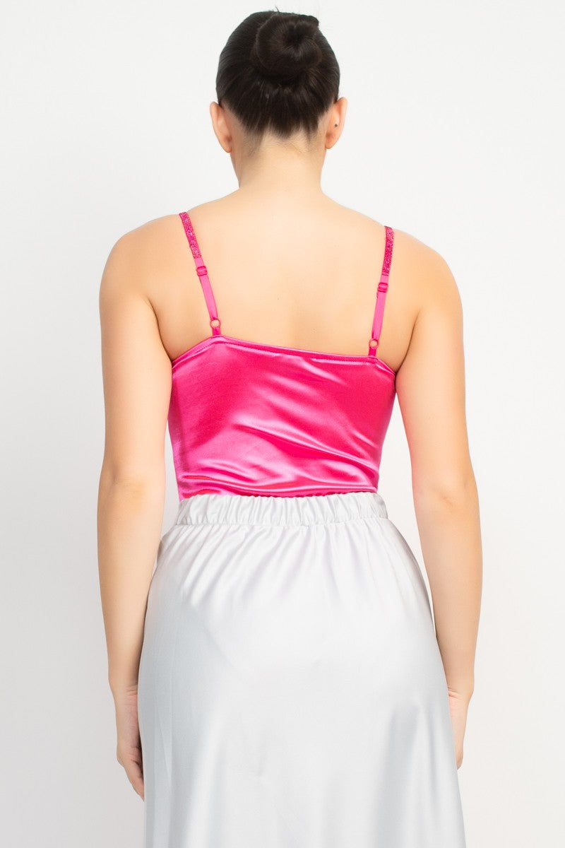 Sweetheart Satin Cami Bodysuit