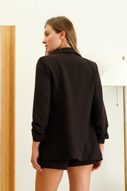 3/4 sleeve blazer