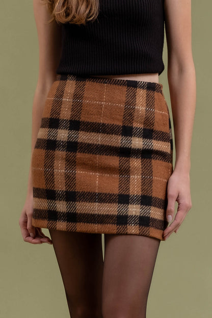 plaid mini skirt