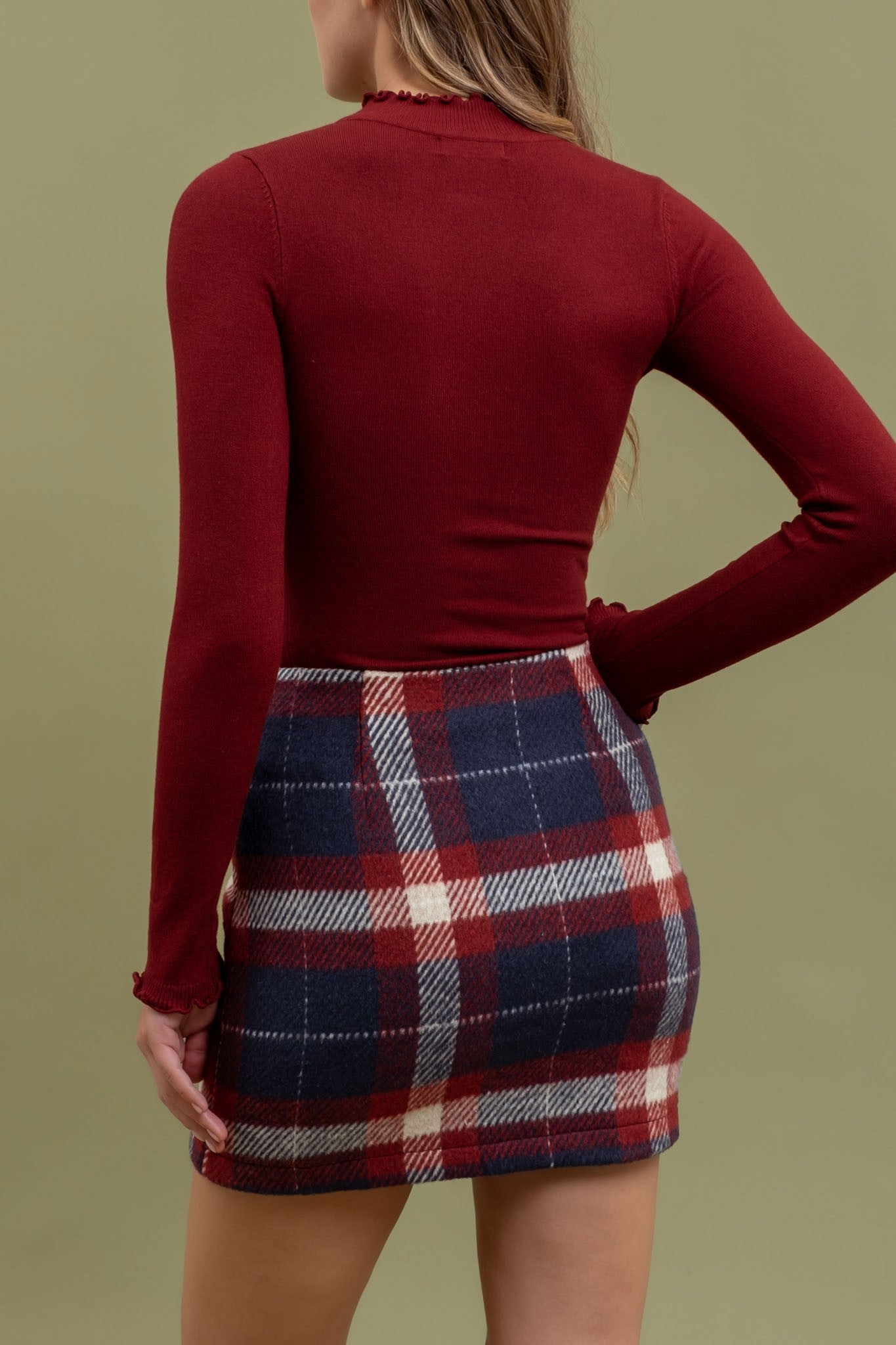 plaid mini skirt