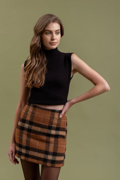 plaid mini skirt