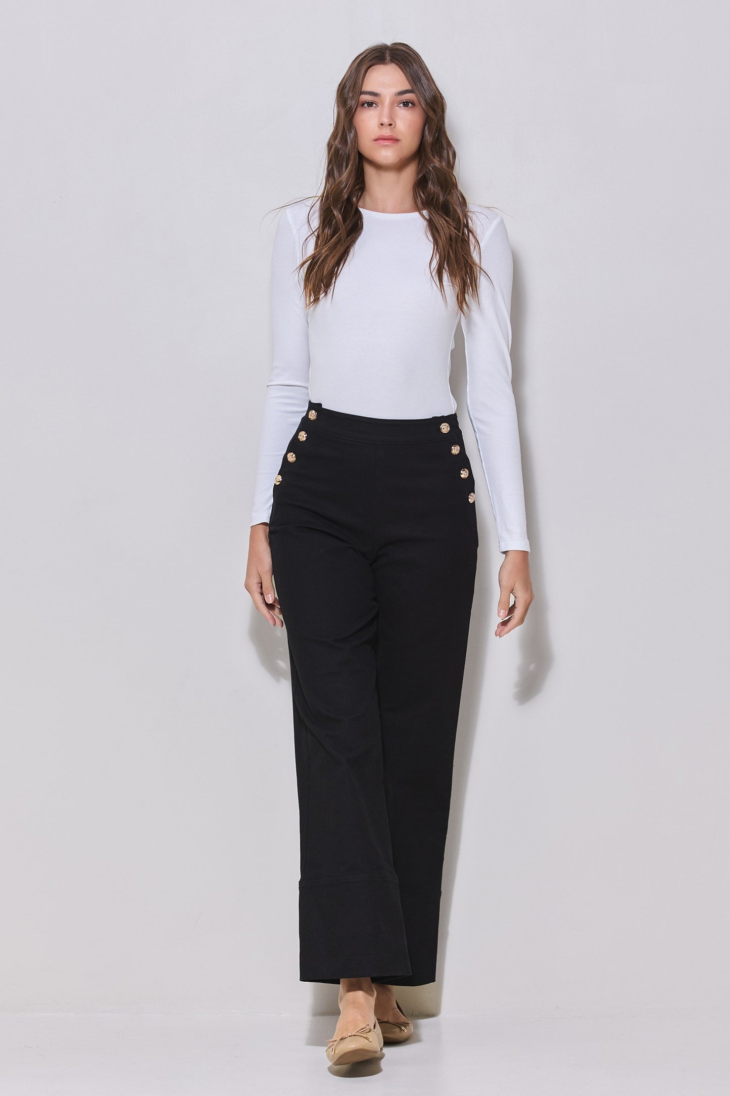 Gold Button Trousers