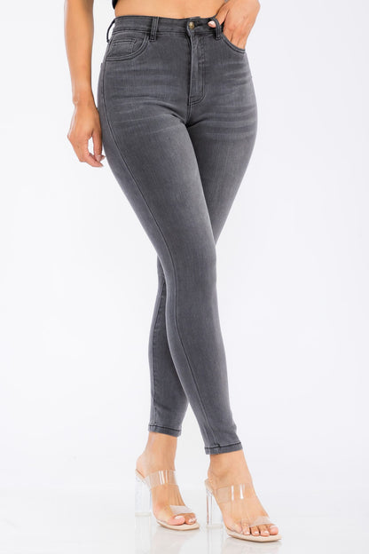 stretch high waist skinny jeans