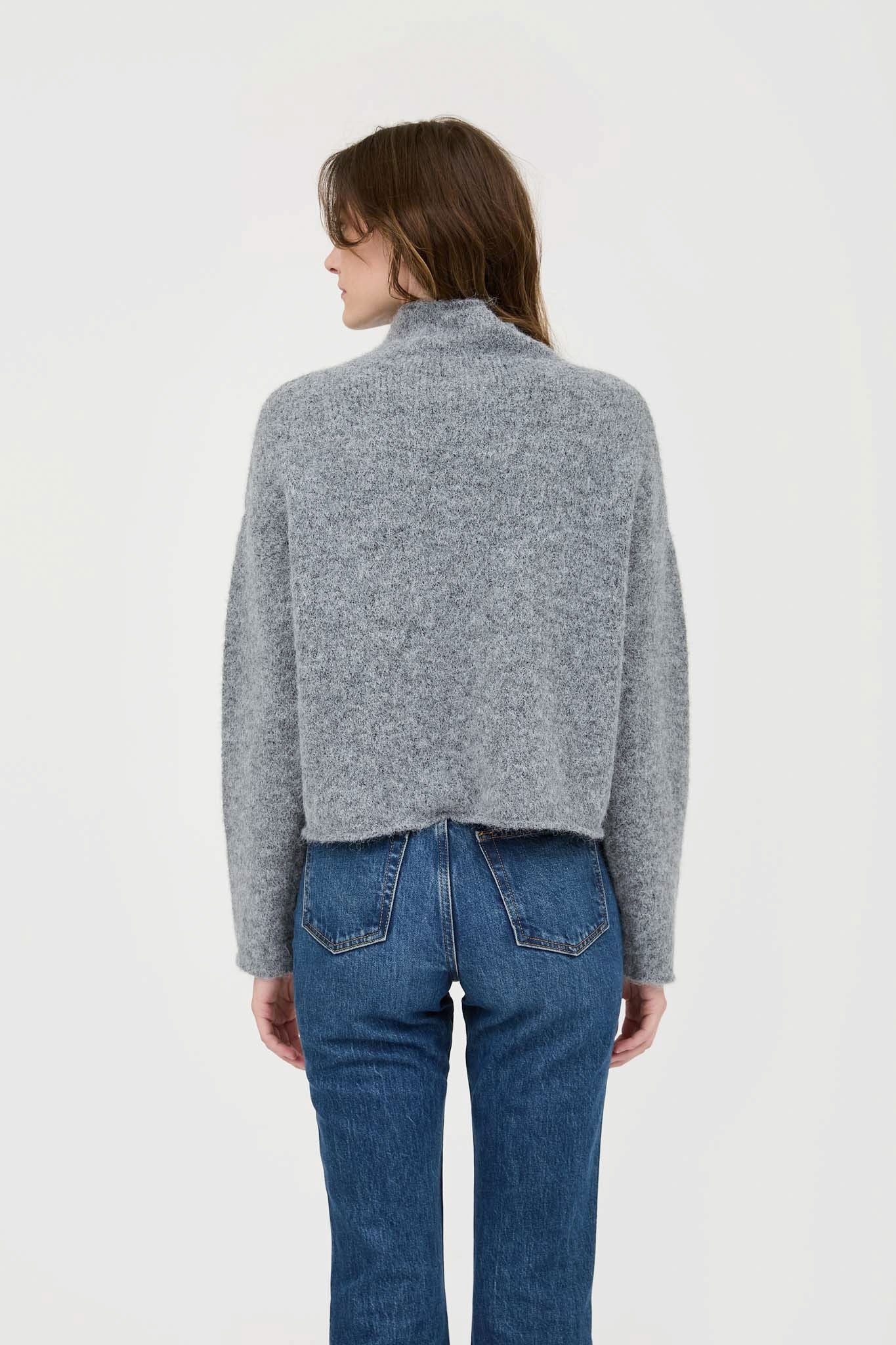 boxy turtleneck sweater