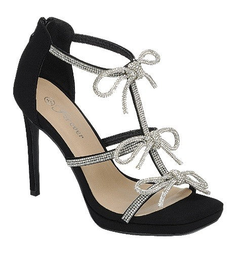 rhinestone & bows stiletto heel shoe