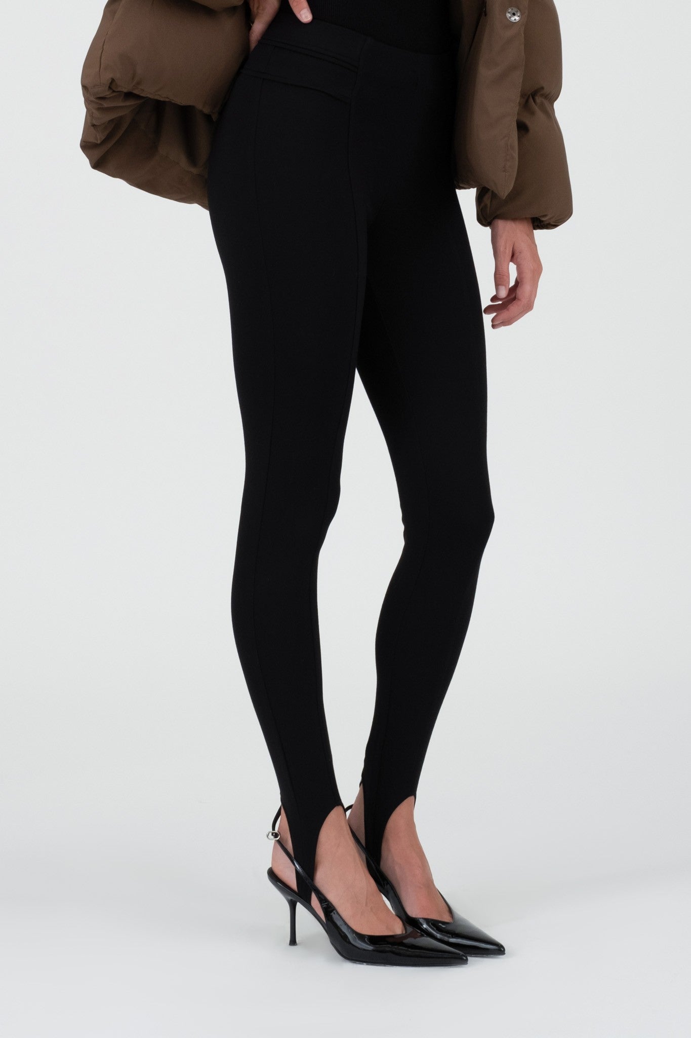 high waist skinny stirrup pants