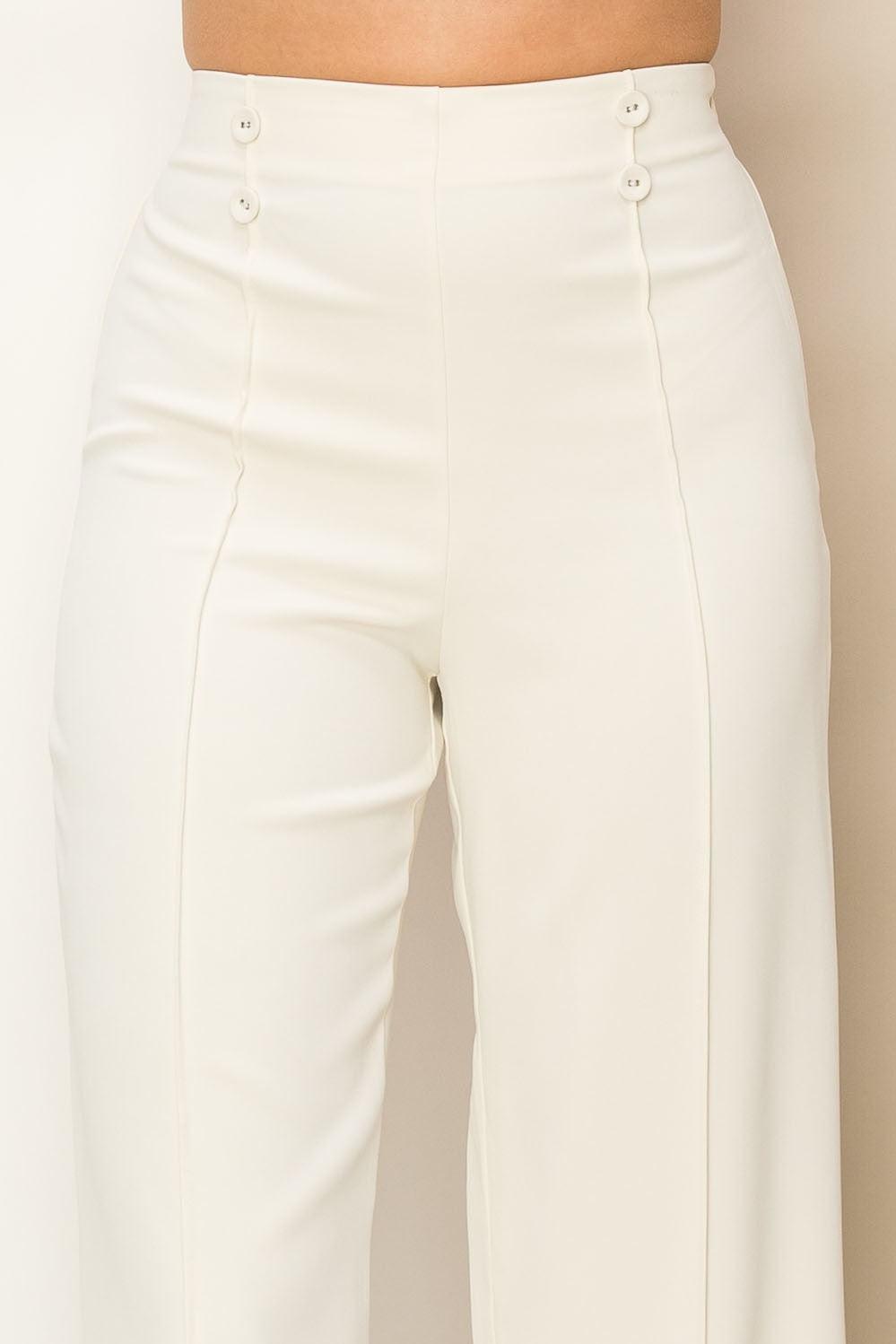 double button detail pant - RK Collections Boutique