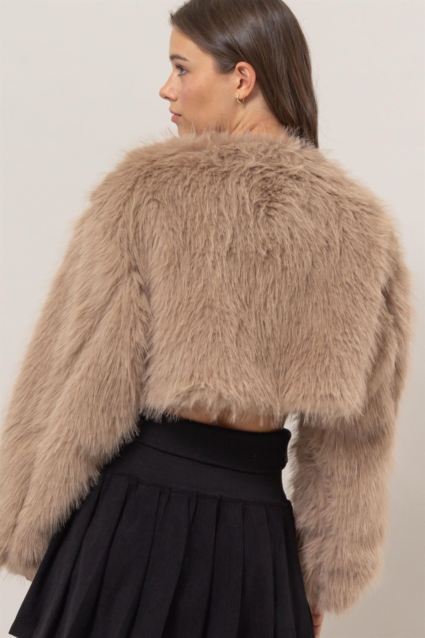 Faux Fur Cropped Jacket