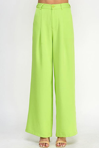 high waist wide leg pants - RK Collections Boutique