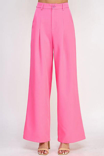 high waist wide leg pants - RK Collections Boutique