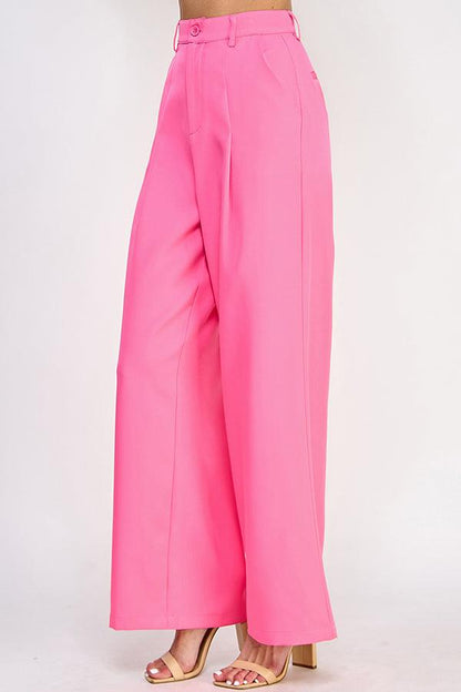 high waist wide leg pants - RK Collections Boutique