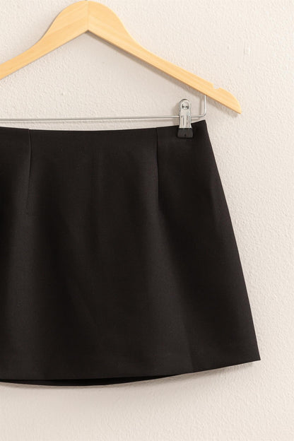 high waist mini skort