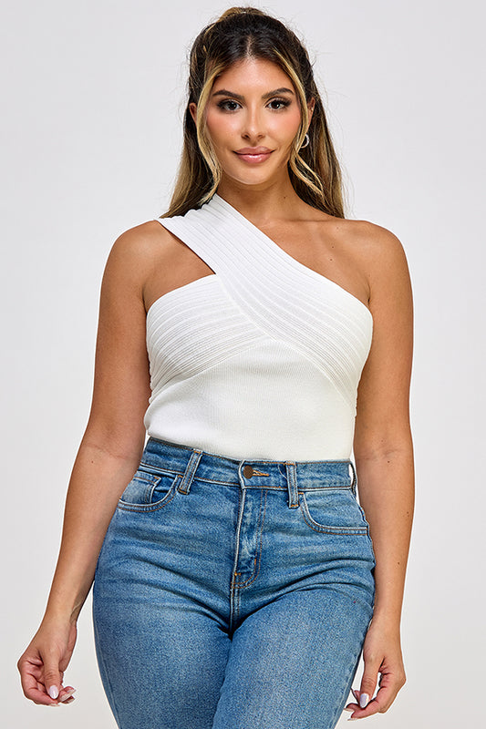 one shoulder bodysuit