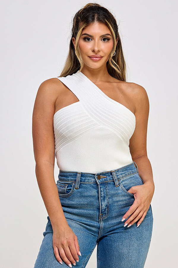 one shoulder bodysuit