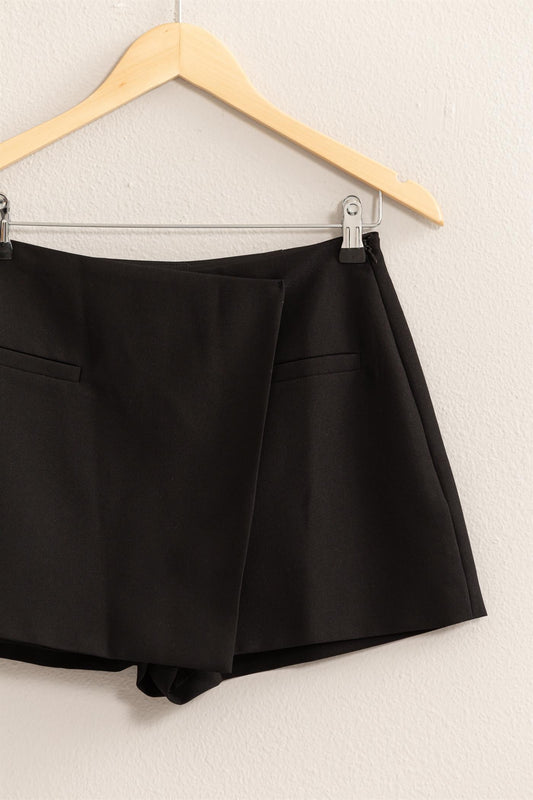 high waist wrap skort