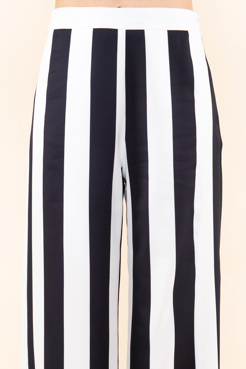 vertical stripe wide leg pants