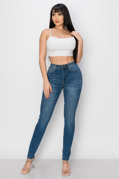 BO-304 stretch high waist skinny jeans