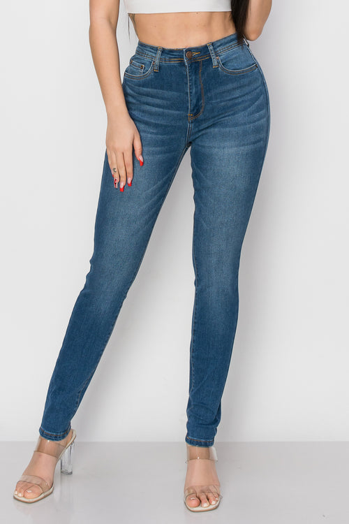 BO-304 stretch high waist skinny jeans