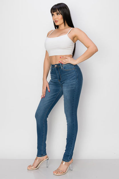 BO-304 stretch high waist skinny jeans