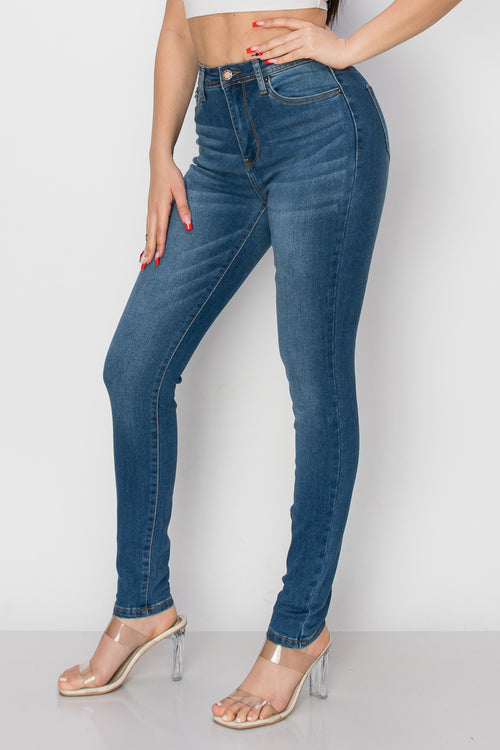 BO-304 stretch high waist skinny jeans