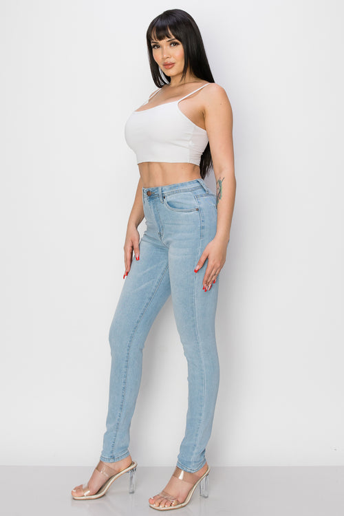 BO-306 stretch high waist skinny jeans