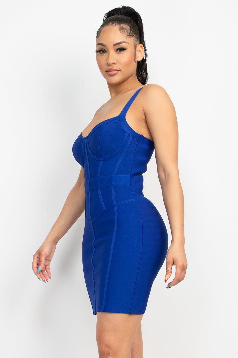 sweetheart wide strap bandage dress - RK Collections Boutique