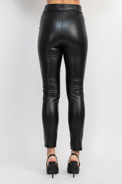 brushed faux leather leggings - RK Collections Boutique