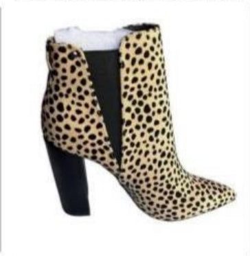 Leopard block heel bootie