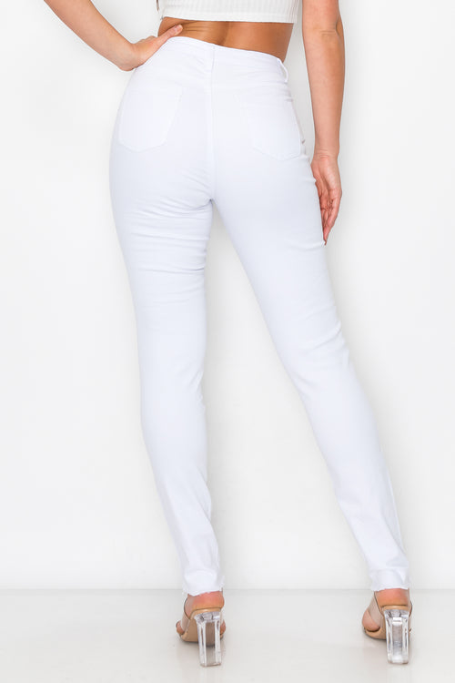 LV-420 stretch high waist ripped skinny jean