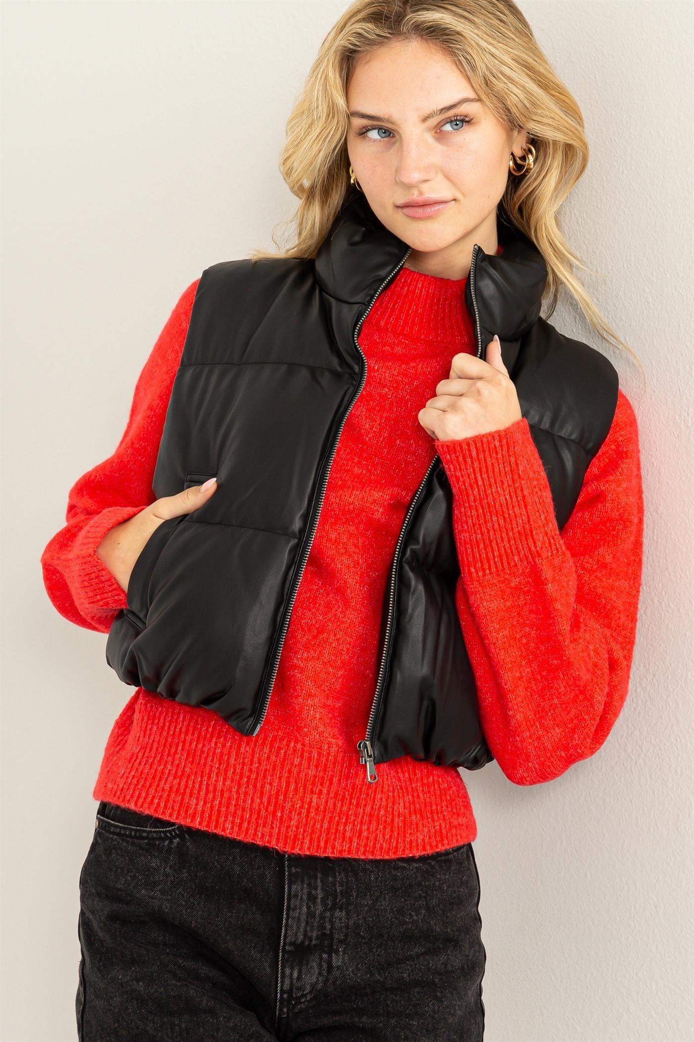 cropped puffer vest - RK Collections Boutique