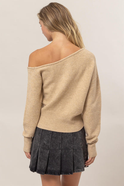 off the shoulder sweater