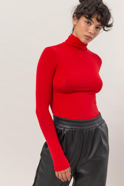 Long Sleeve Turtleneck Top