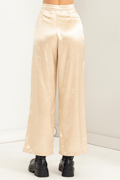 high waist satin pants - RK Collections Boutique