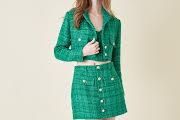 button down tweed mini skirt - RK Collections Boutique