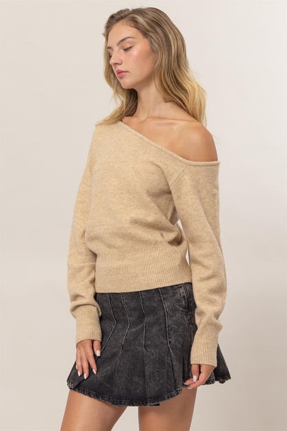 off the shoulder sweater