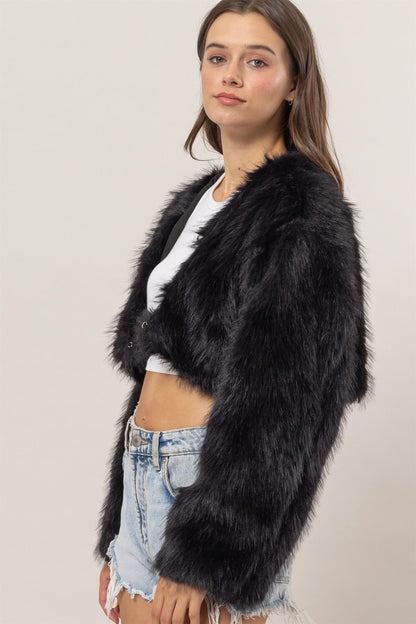 Faux Fur Cropped Jacket