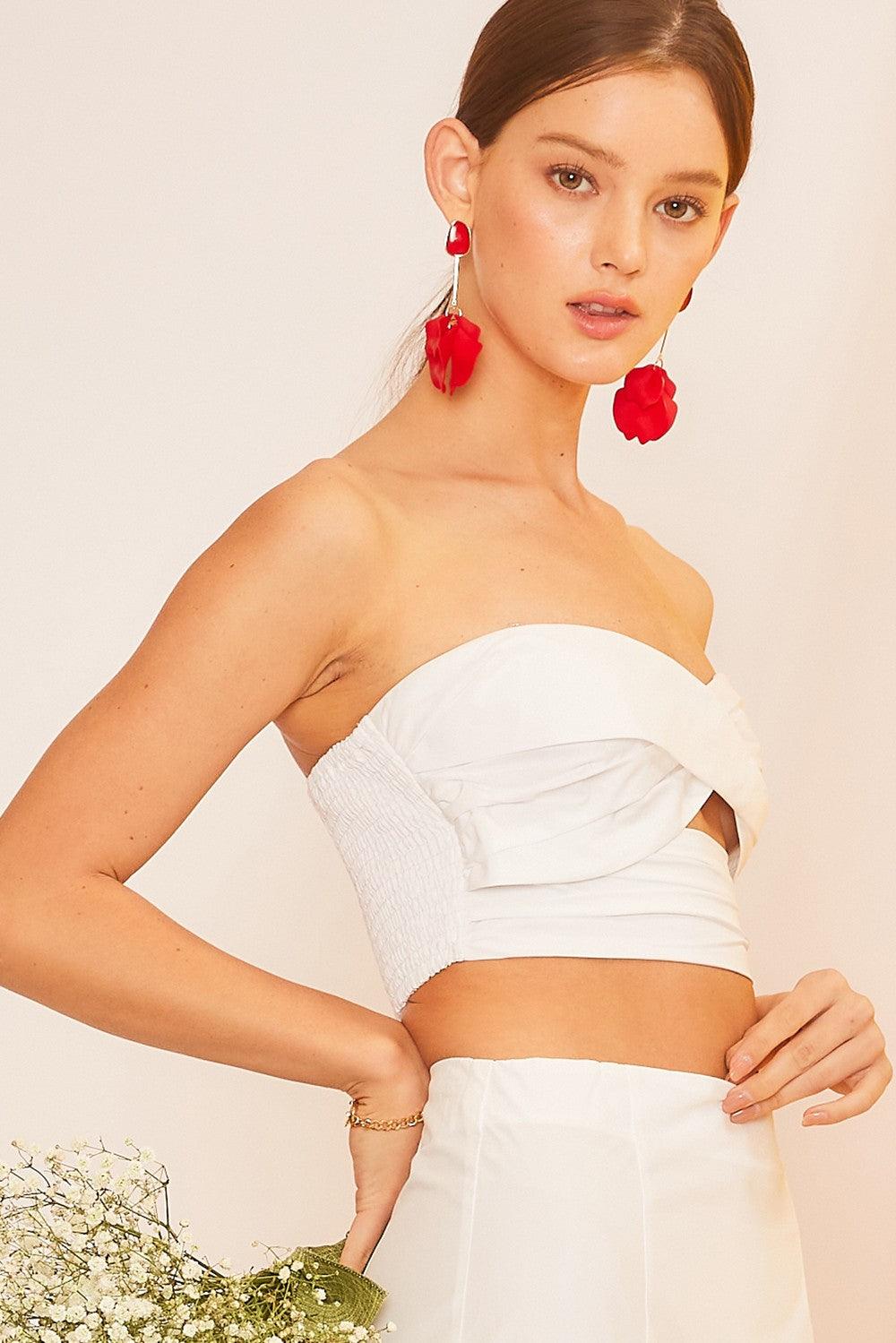 Front knot Back Smocking Tube Top - RK Collections Boutique