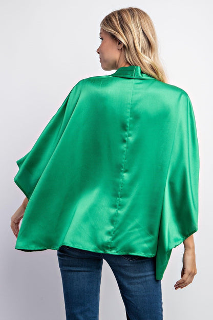 kimono sleeve satin top - RK Collections Boutique