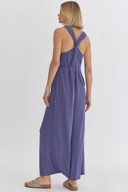 racerback relaxed fit sleeveless jumpsuit